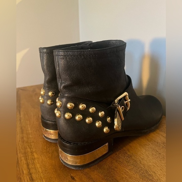 Vince Camuto studded leather black booties - Picture 5 of 12